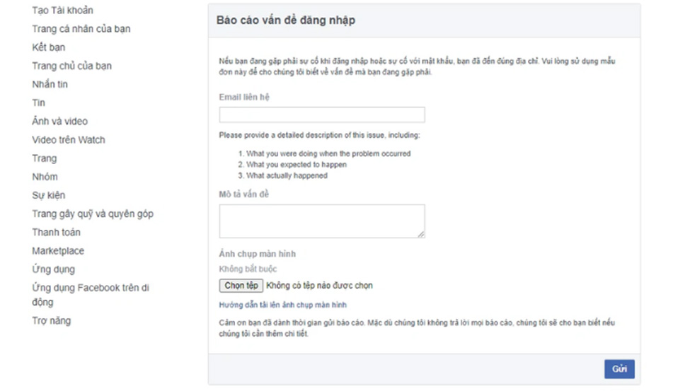 Cách lấy lại Facebook vi phạm tiêu chuẩn cộng đồng bằng việc gửi biểu mẫu